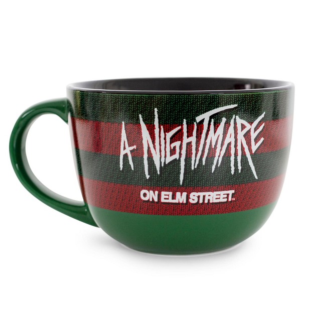 Silver Buffalo A Nightmare On Elm Street Sweater Claws Ceramic Soup Mug Holds 24 Ounces