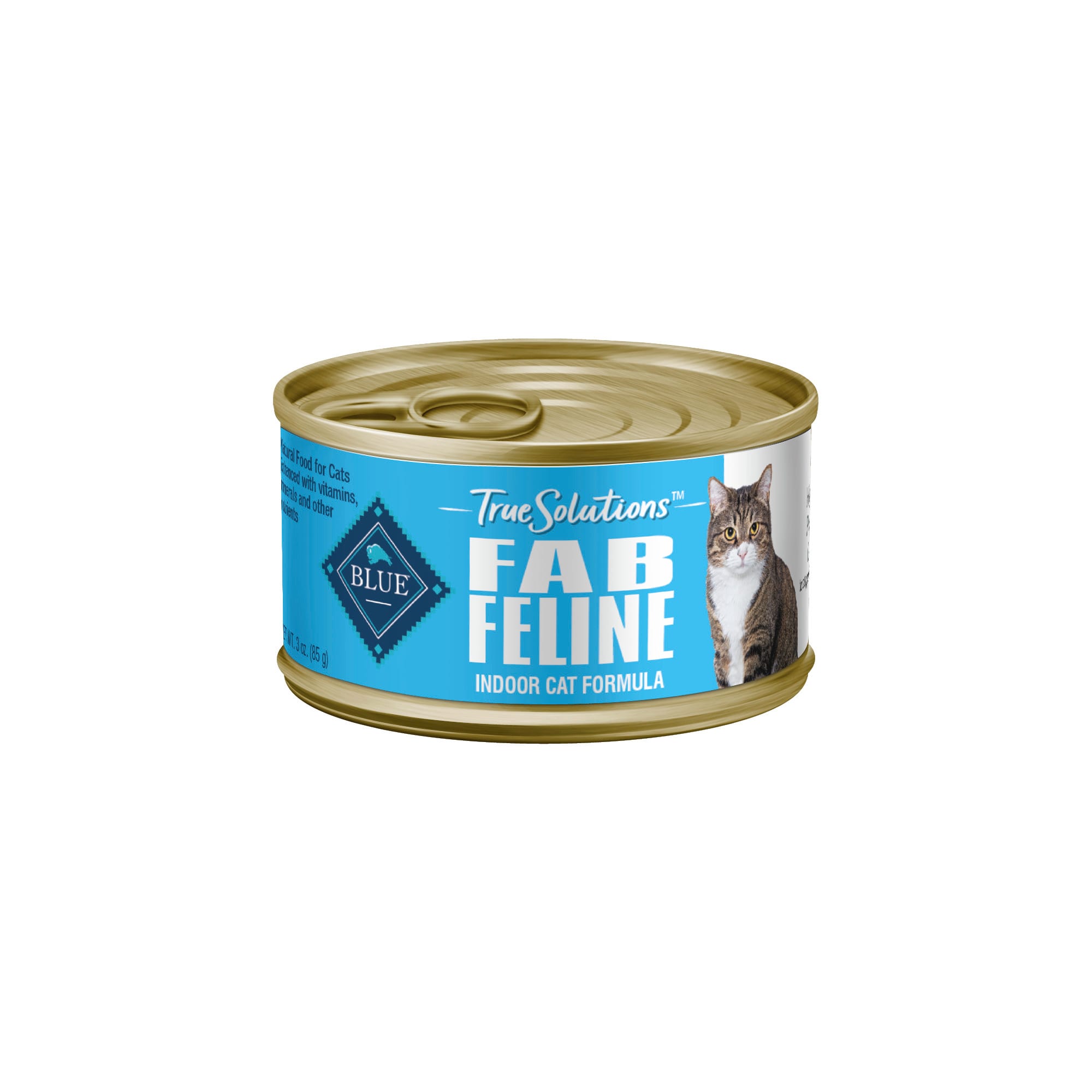 Blue Buffalo True Solutions Fab Feline Natural Nutrition for Indoor Care Adult Wet Cat Food， 3 oz.