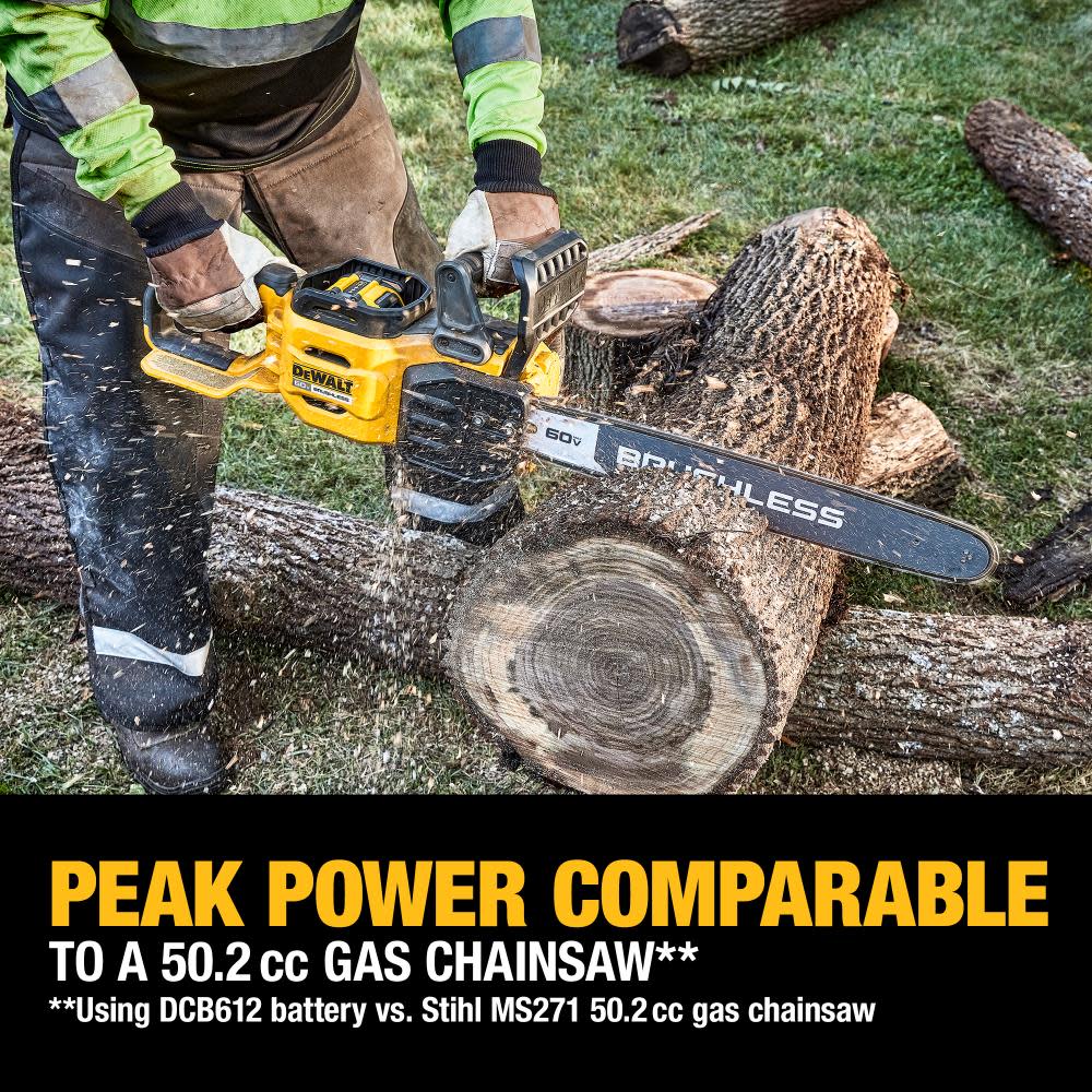 DEWALT 60V MAX Chainsaw 20 Brushless Cordless Kit ;