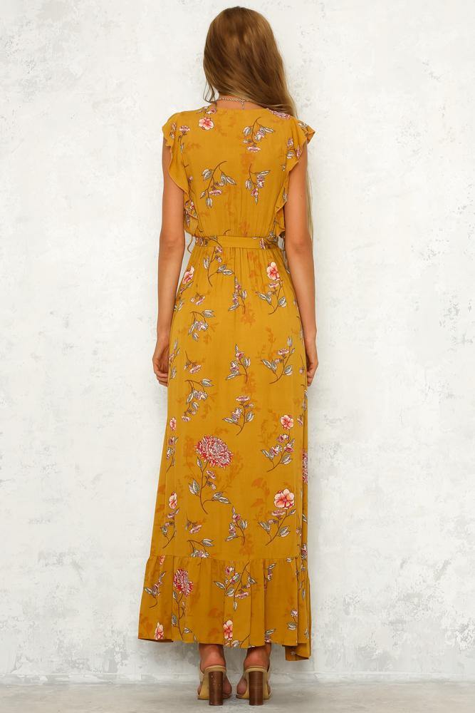 Heart Of Steel Maxi Dress Mustard