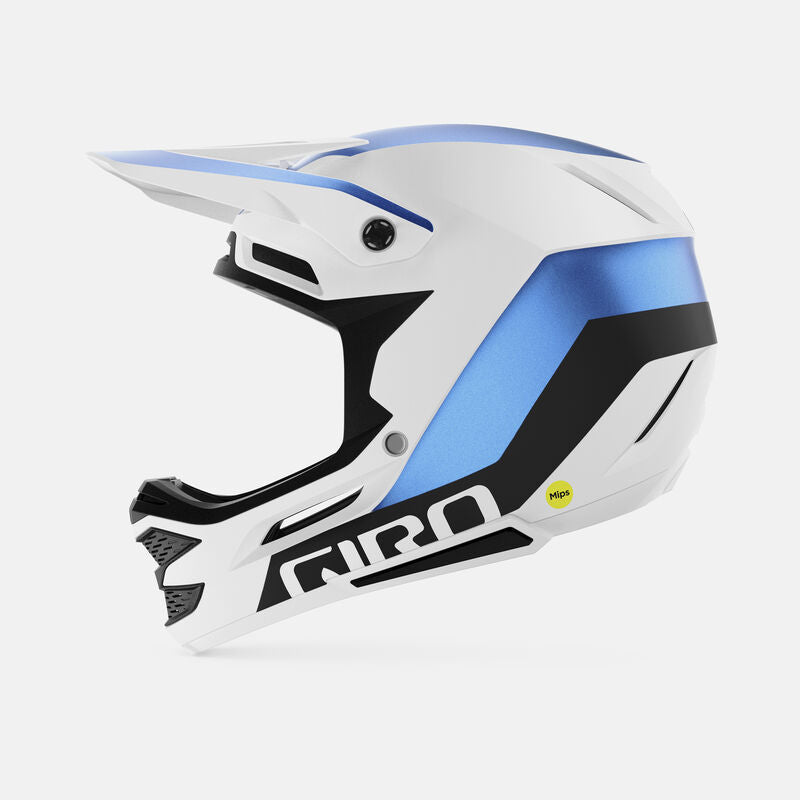 Giro Insurgent Spherical Full Face Helmet - Matt White-Ano Blue - 2023