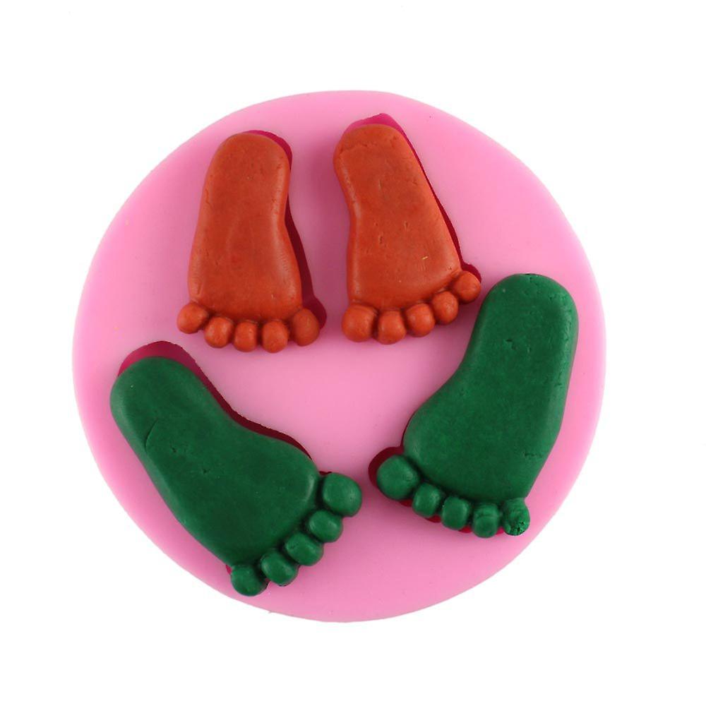 Small Foot Shape Cake Decoration Mold - 1pc