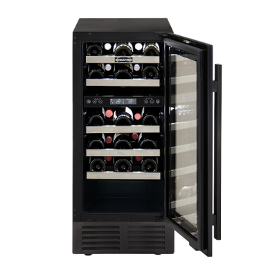 Marathon MWC28DBLS 15quot Black Steel Dual Zone Wine Cooler