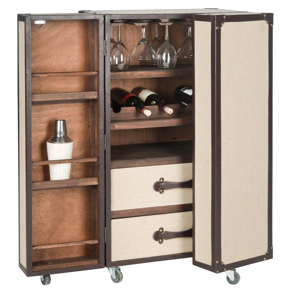 SAFAVIEH Grayson Storage Beige Bar Cabinet   23.6\