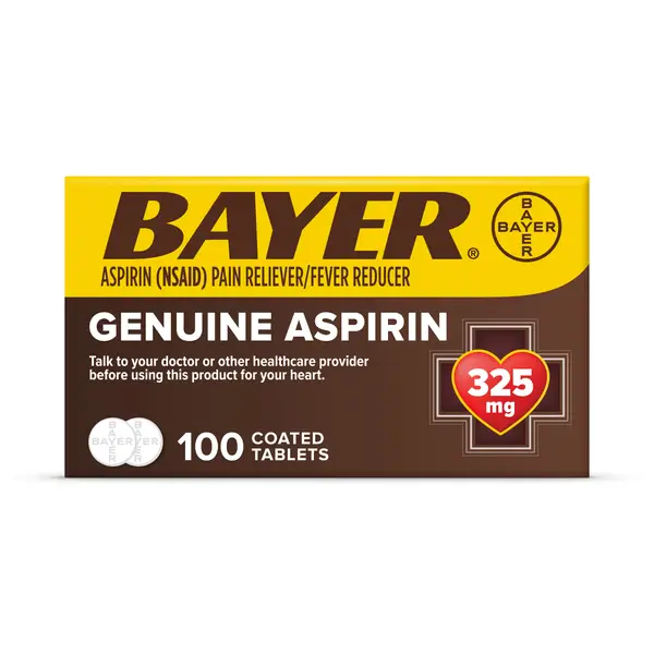 Bayer 100-Count 325mg Coated Aspirin Tablets