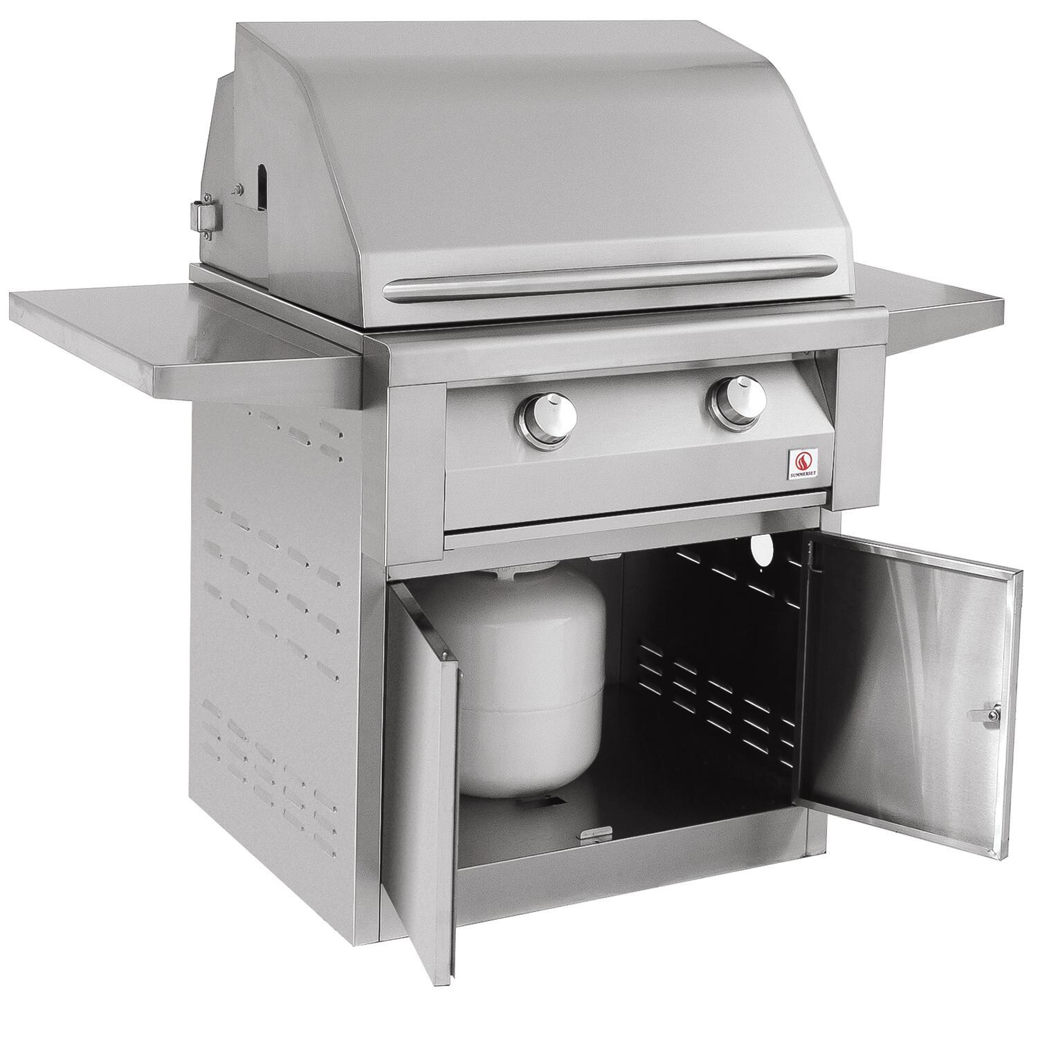 Summerset Builder 30-Inch 2-Burner Propane Gas Grill On Pedestal (Ships As Natural Gas With Conversion Fittings)