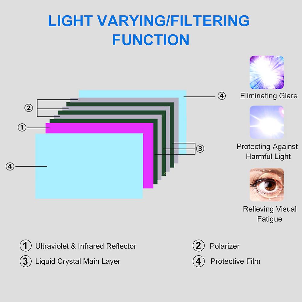 Welding Cover Lens Solar Automatic Variable Light Welding Lens Replacement Argon Arc Welding Protections Practical Welding Cover Accessories Only Lens