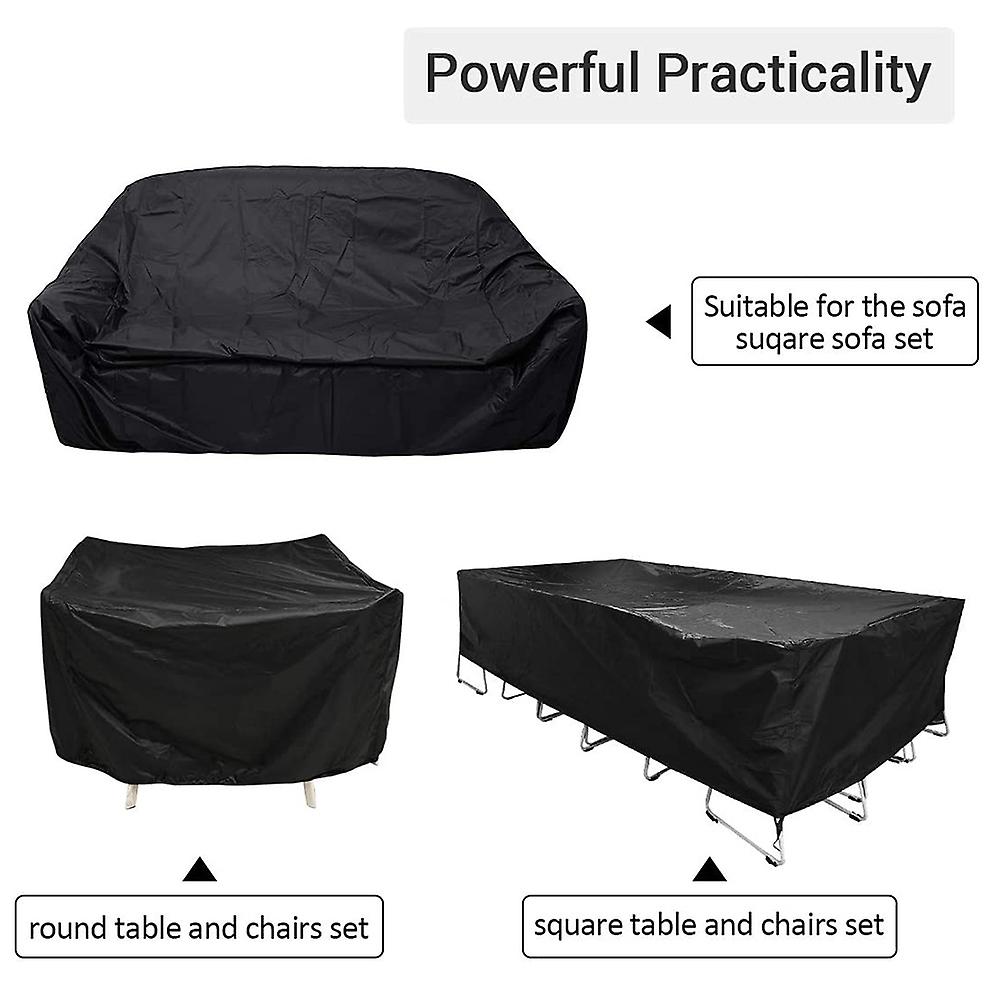 Born Pretty 90 Sizes Waterproof Outdoor Patio Garden Furniture Covers Rain Snow Chair Cover For Sofa Table Chair Dust Proof Gray Black