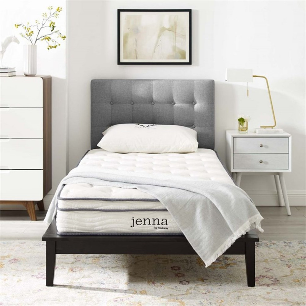 Modway Jenna 8 quotModern Innerspring and Foam Twin Mattress in White   Modern   Mattresses   by Homesquare  Houzz