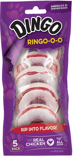 Dingo Ringo Rawhide and Meat Chew Dog Treats