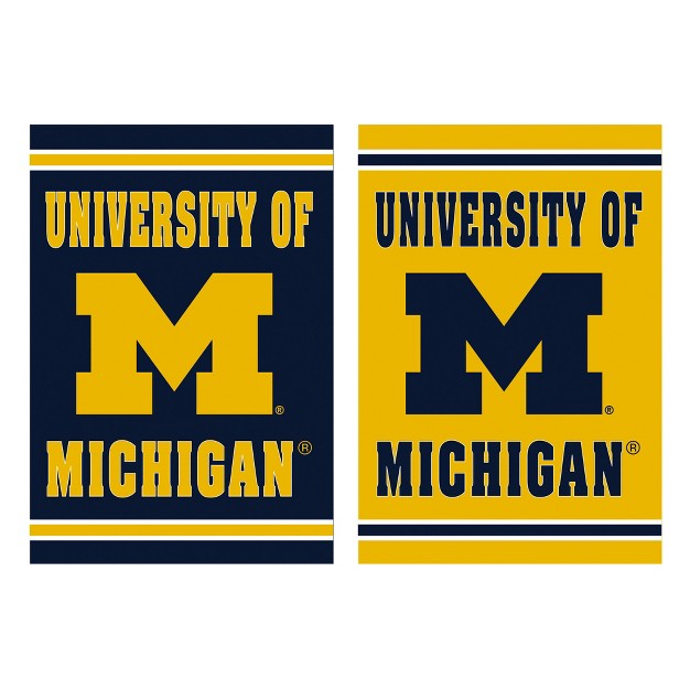 Embossed Suede Flag Gdn Size University Of Michigan