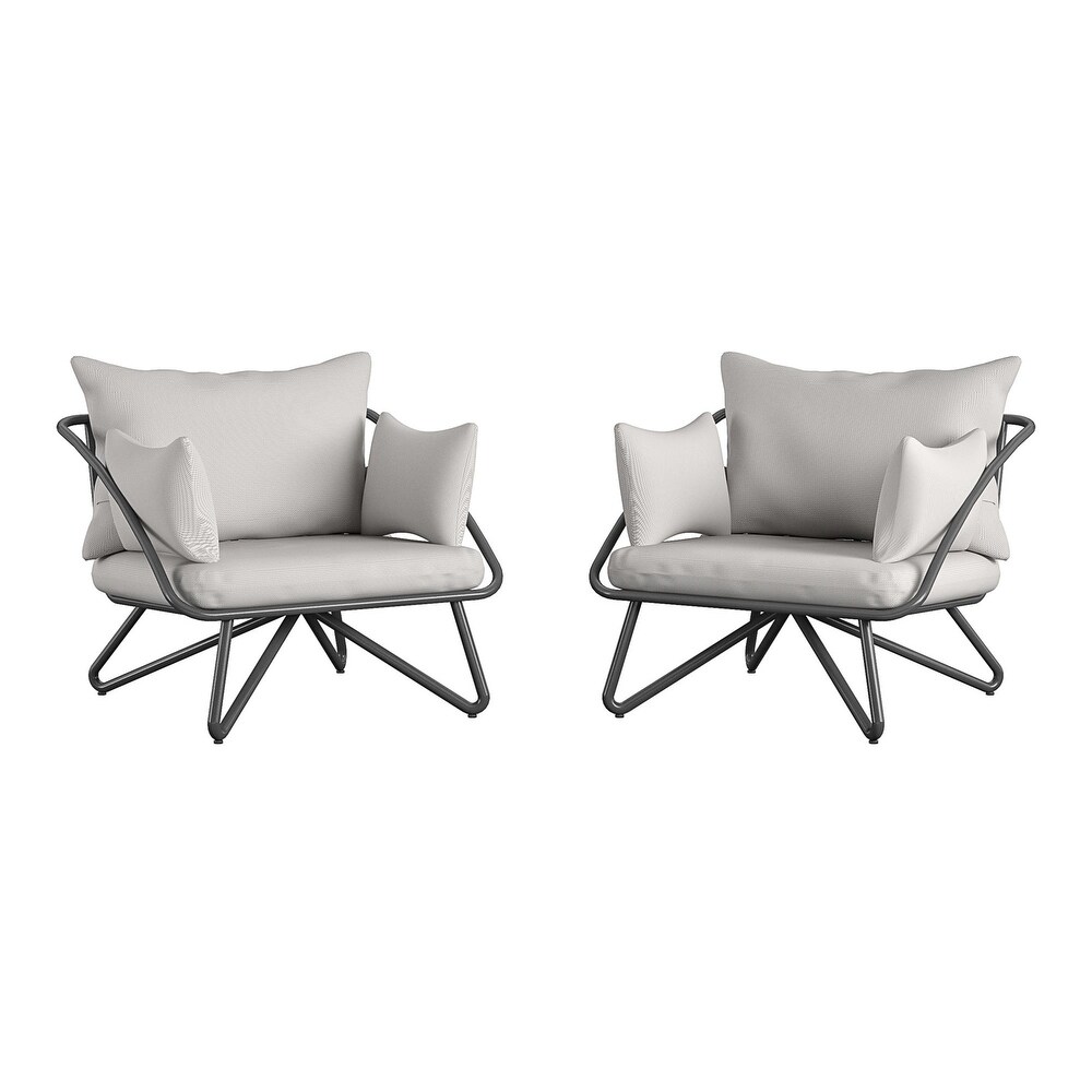 The Novogratz Poolside Gossip Teddi Outdoor 2 piece Lounge Chairs