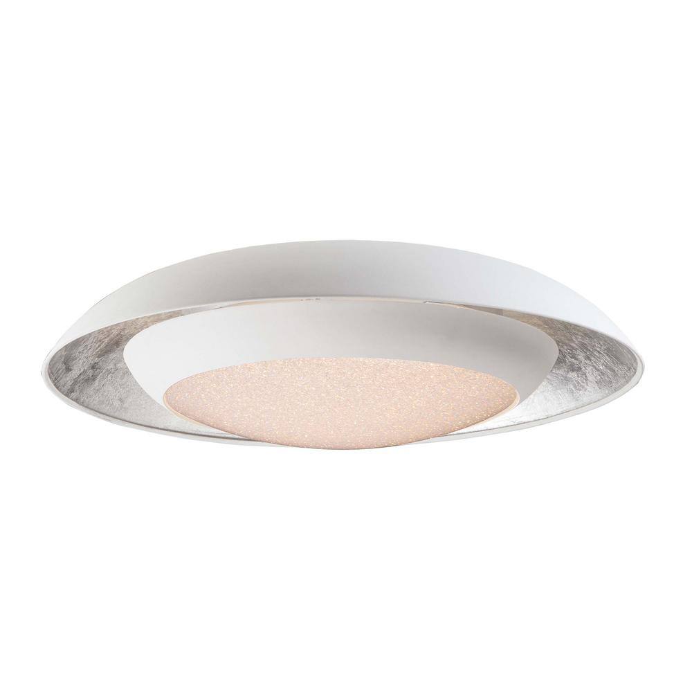 Maxim Lighting Iris 23.5 in. Silver LeafWhite Integrated LED Flushmount Light 35074CYSLWT