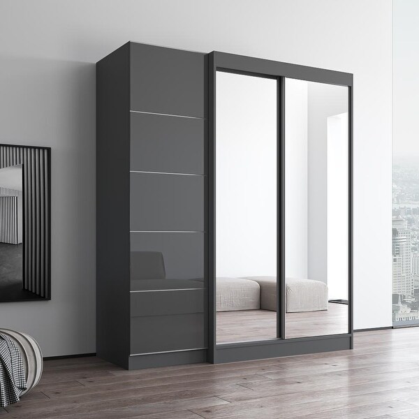 Aria 2D120-EX Wardrobe with 2 Mirrors - - 37844234