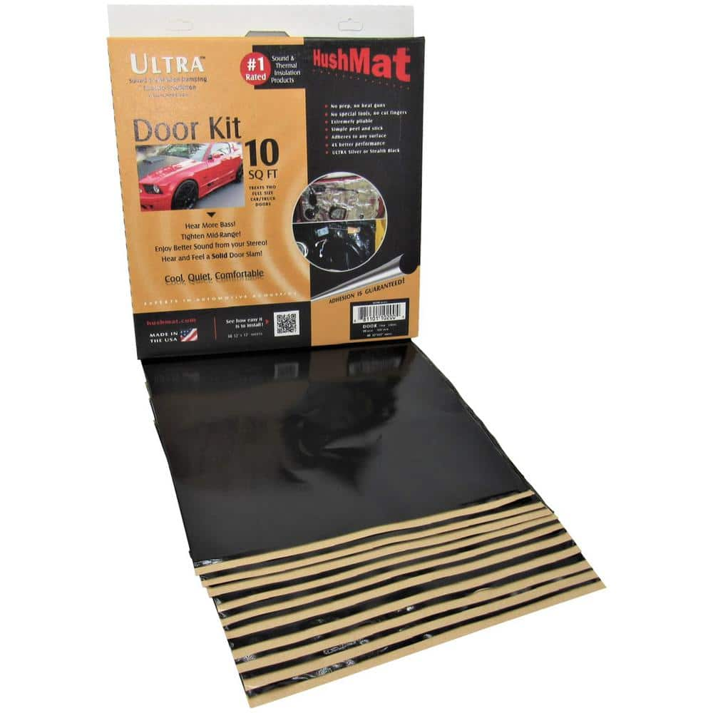 HushMat Door Sound-Deadening Kit with 10 sq. ft. Black Stealth Foil 10200