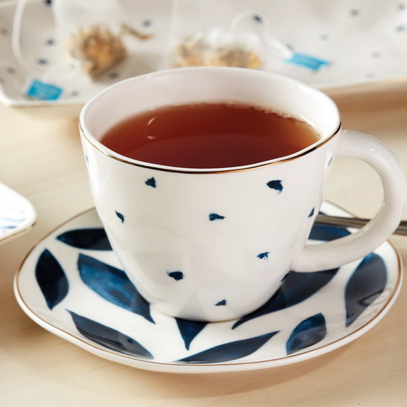 Lenox 893810 Blue Bay 4 Piece Teacup   Saucer Set