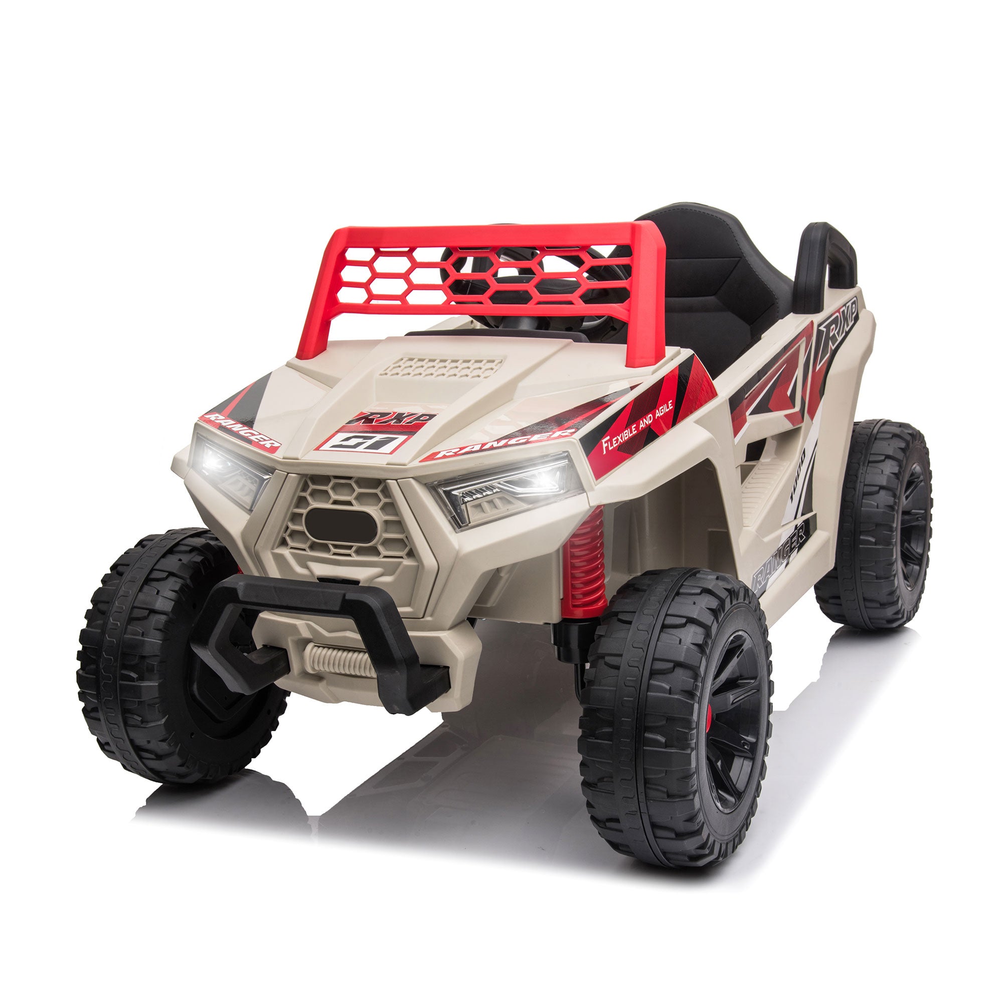 WUBEN 12V Ride On UTV for Kids, Ride On Kid's Truck, Dual Motor Kids Electric Ride-on UTV with Forward/Reverse Function