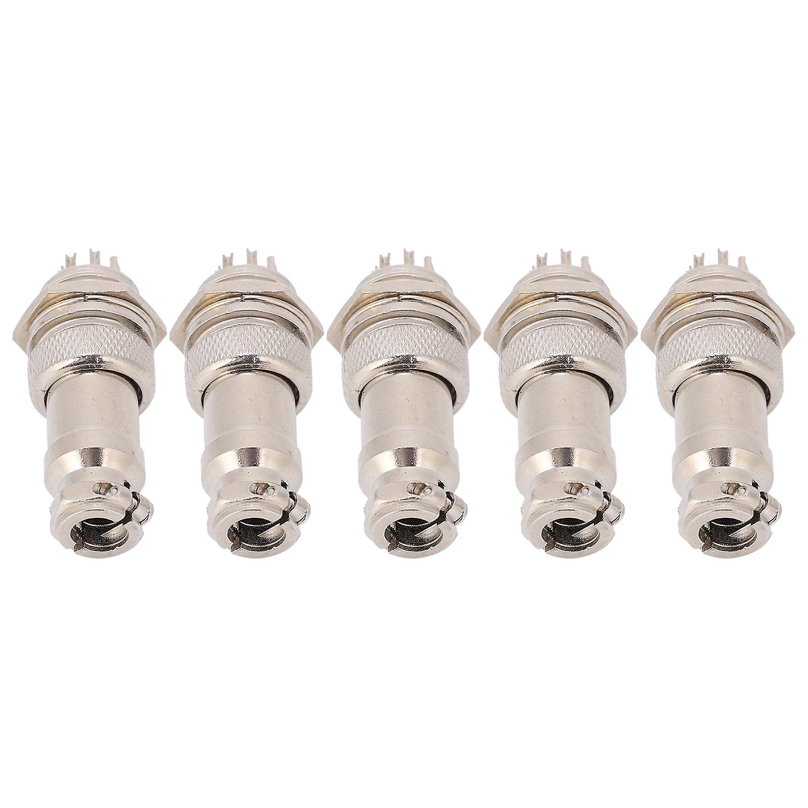 5pcs Aviation Plug Connector Male Female Wire Panel Power Chassis Metal Fittings Gx16 16mm 450v9pin