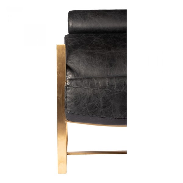 Macari Pinch Modern Leather Upholstered Accent Chair