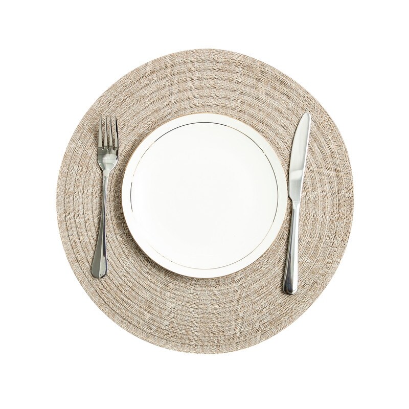 Ray Star Round Woven Vinyl Placemat (Set of 4)  15\