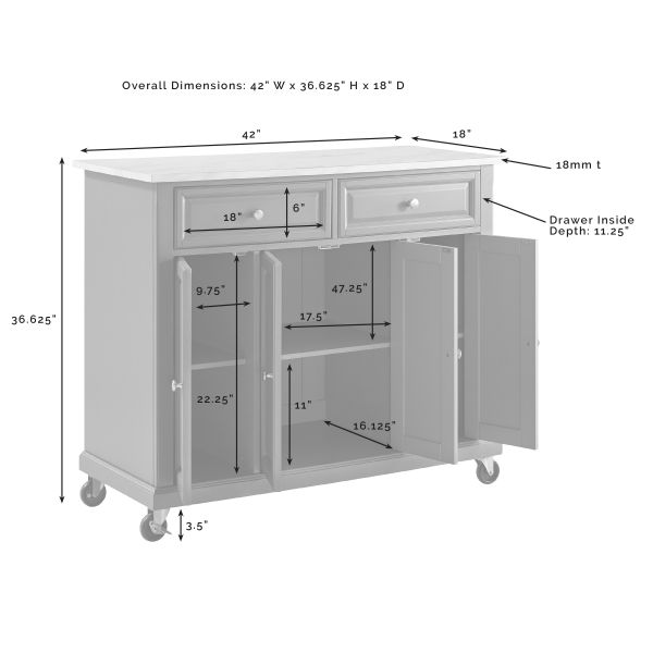 Avery Kitchen Island/Cart