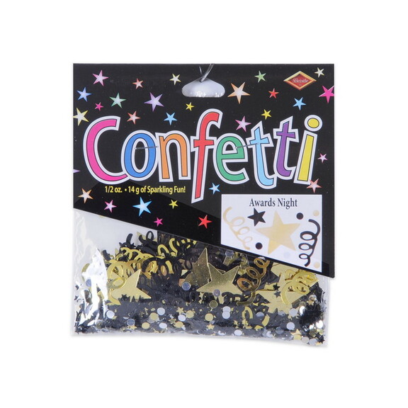 Beistle CN127 Awards Night Confetti  black  gold  ...