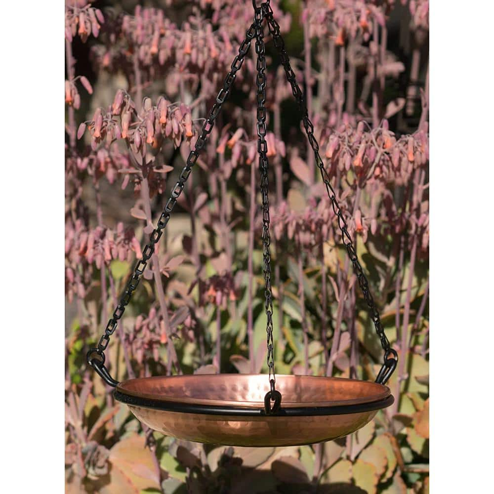 Monarch Abode Monarch Pure Copper Hand Hammered Hanging Bird Bath 17065