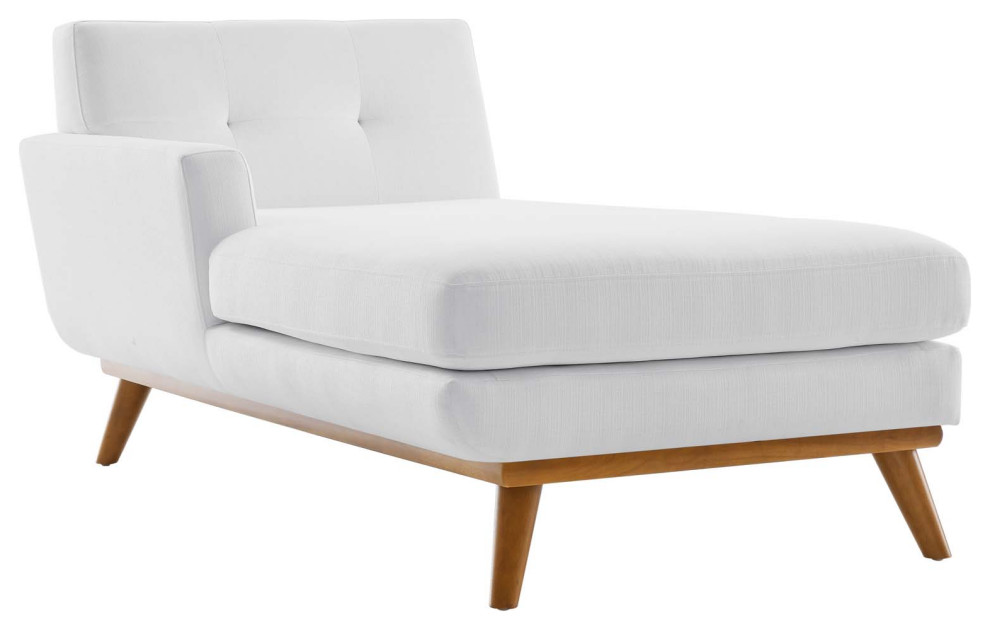 Engage Left Facing Upholstered Fabric Chaise   Midcentury   Indoor Chaise Lounge Chairs   by Modway  Houzz