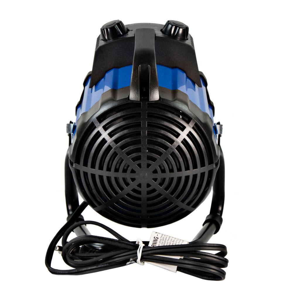 Comfort Zone 1500-Watt Portable Ceramic Utility Heater with Pivoting Cradle Base in Blue CZ285