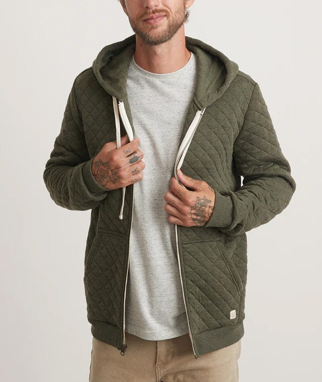 Marine Layer Corbet Quilted Full Zip Hoodie