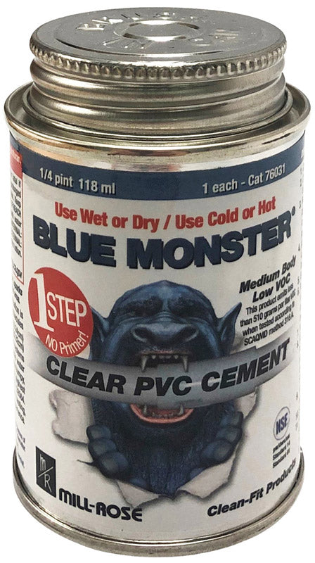 CLEAR PVC CEMENT 1/4PT