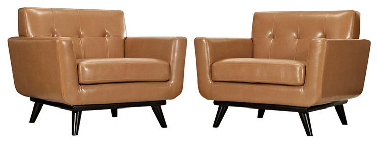 Modway Engage Leather Sofa Set   Modern   Living Room Furniture Sets   by Modern Furniture LLC  Houzz