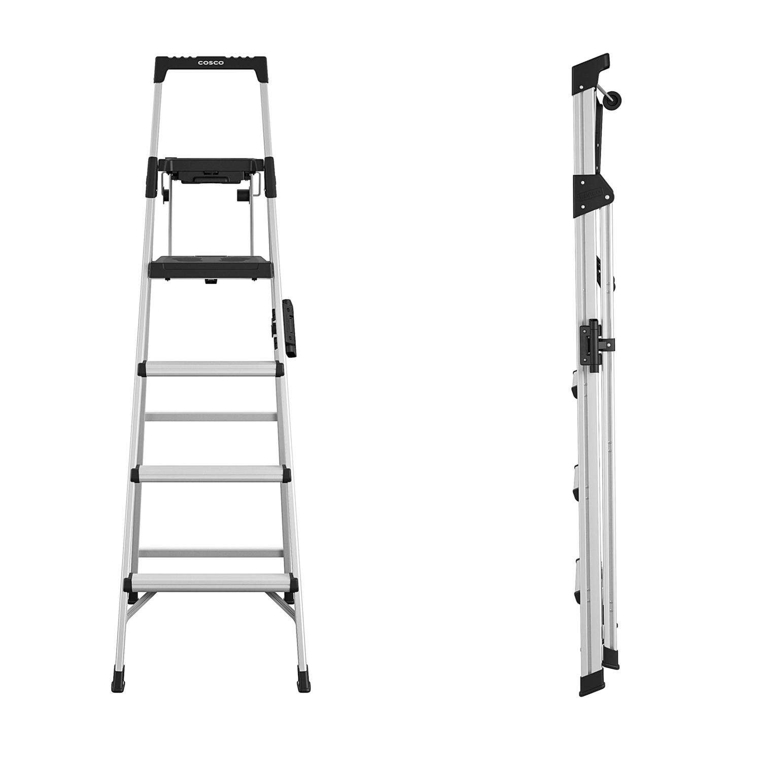 Cosco Signature Series 6 ft. H Aluminum Step Ladder Type IA 300 lb. capacity