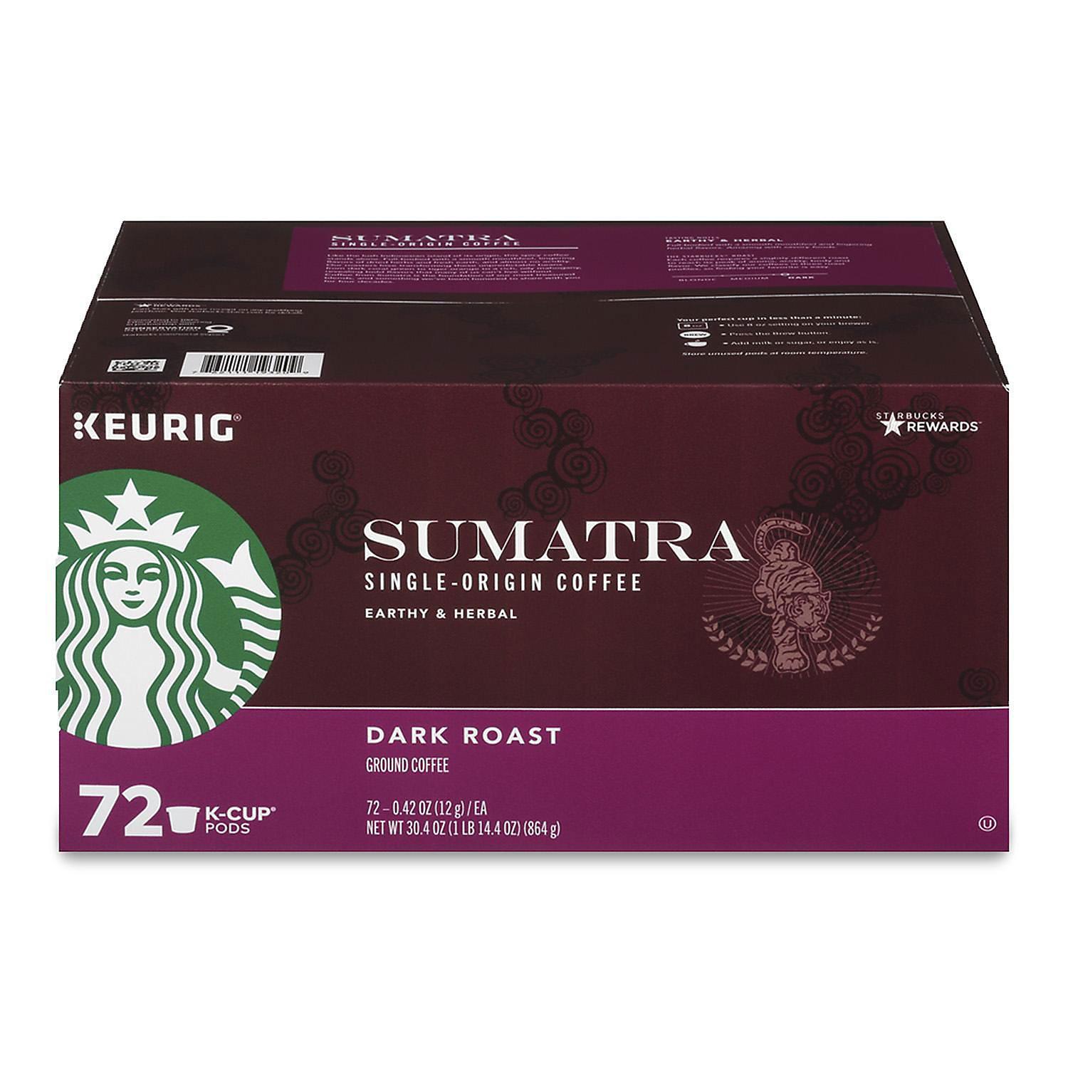 Starbucks Single Origin Sumatra Coffee K Cups 72 Ct  Crowdfused