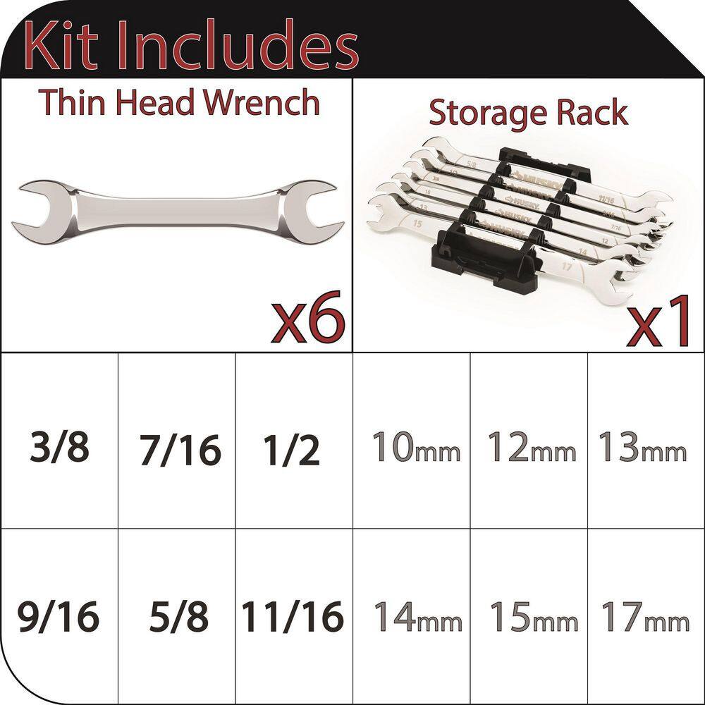 Husky Thin Head Access Wrench Set (6-Piece) H6PCTWS