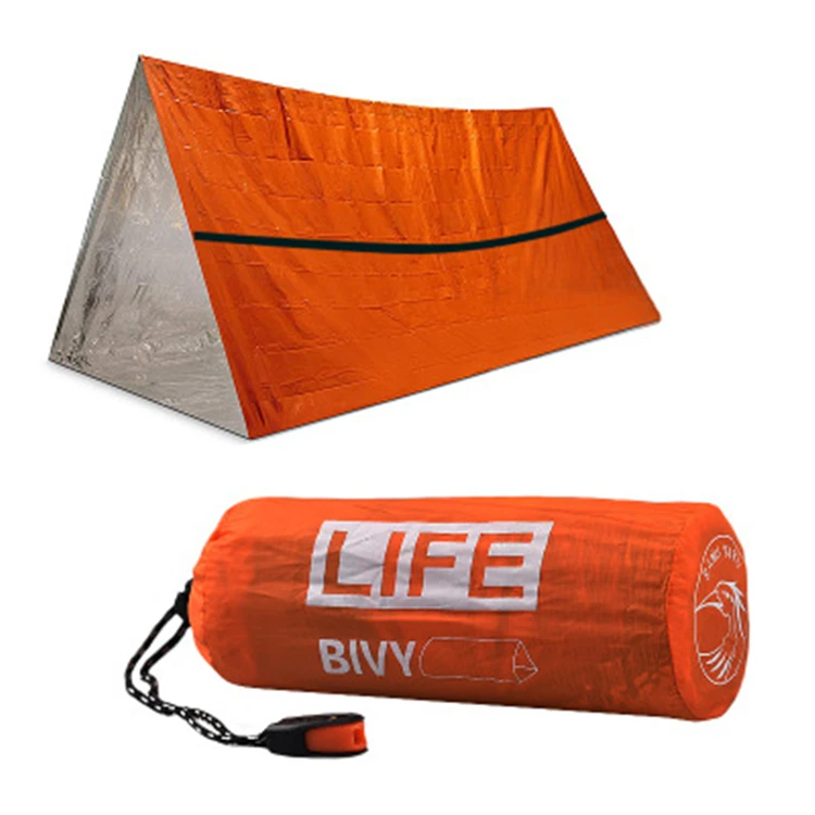 Hot Sell Cheap Portable Orange PE Sleeping Bag Waterproof Emergency Survival Blanket Camping Tent