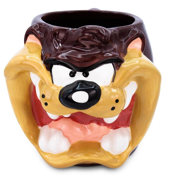 Silver Buffalo Looney Tunes Taz Sculpted Ceramic Mug Holds 24 Ounces