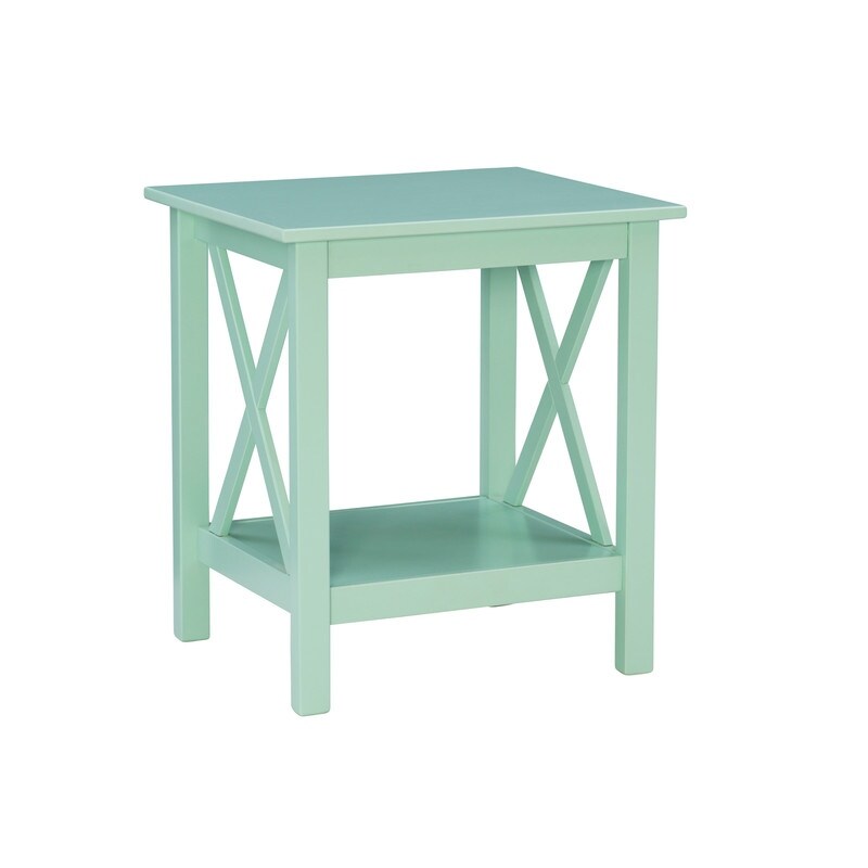 Ripplewood Farmhouse X Base Side End Table