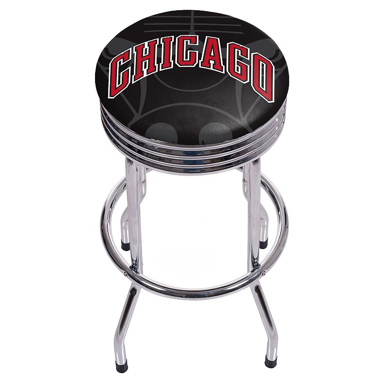 Chicago Bulls Padded Ribbed Bar Stool