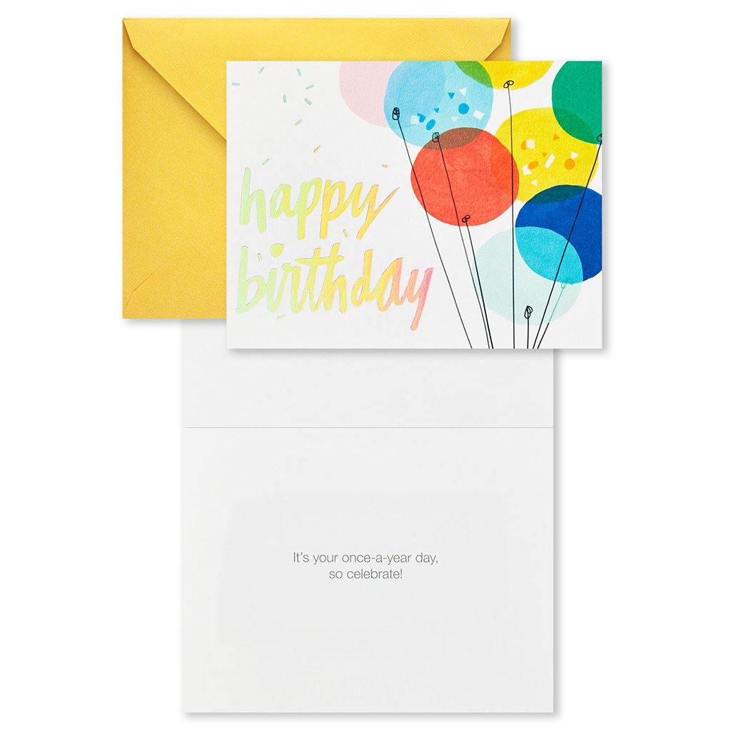 Hallmark  Colorful Assorted Birthday Cards With Pouch and Pen, Pack of 10