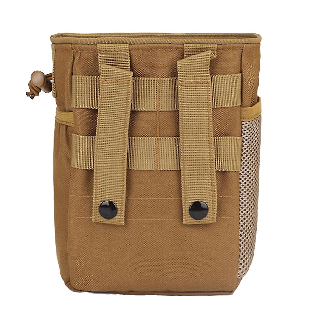 1pc Portable Waist Bag Durable Storage Bag Mobile Phone Molle Pouch Waist Hanging Pack For Outdoor Camping Hiking Sports (khaki)