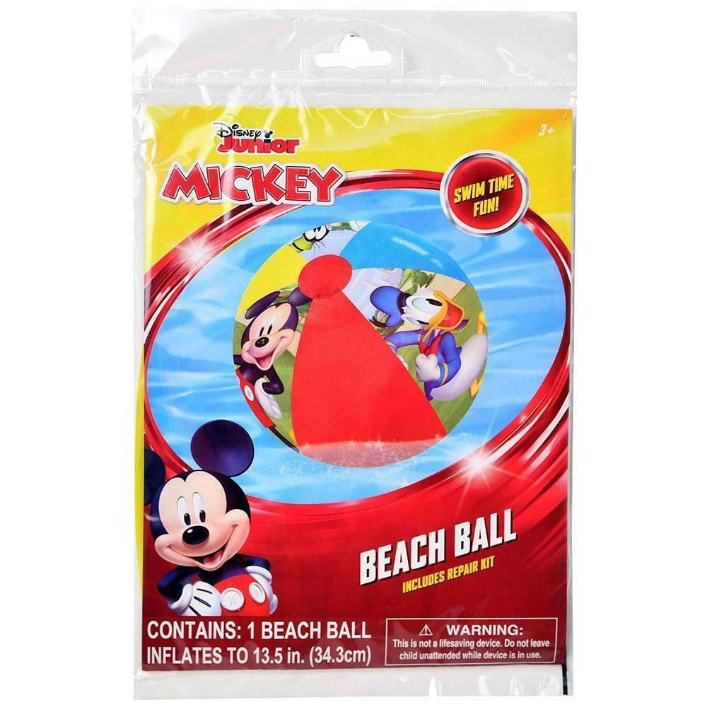 Disney Mickey Mouse and Friends 13.5 Inflatable Beach Ball for Kids， Mickey Beach Summer Pool Toys for Kids