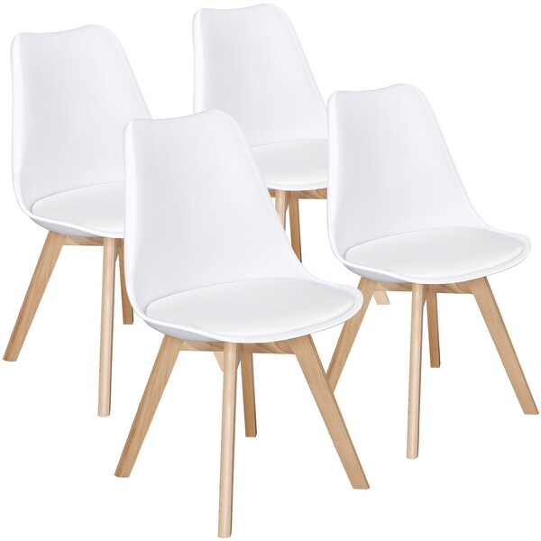 Yaheetech Set of 4 Dining Chairs with Modern Soft Padded