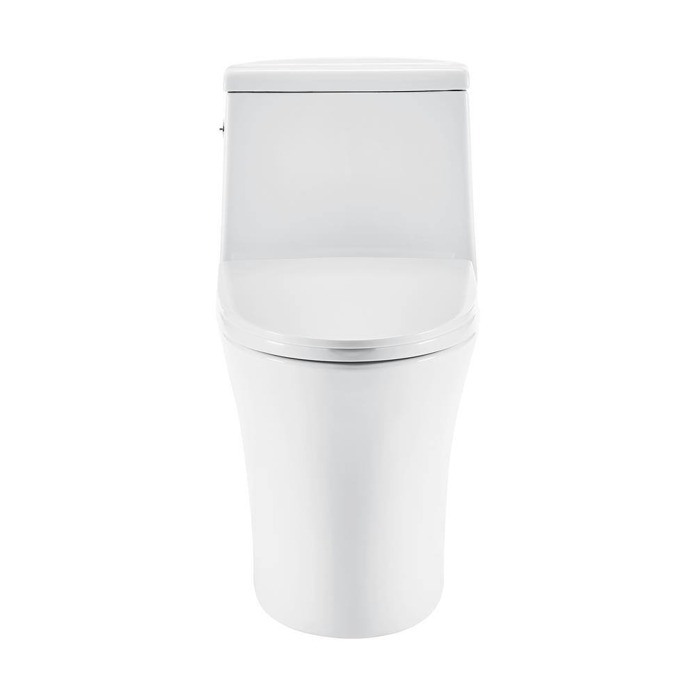 Swiss Madison Hugo 1-Piece 1.11.6 GPF Dual Touchless Flush Elongated Toilet in White Seat Included SM-1T265