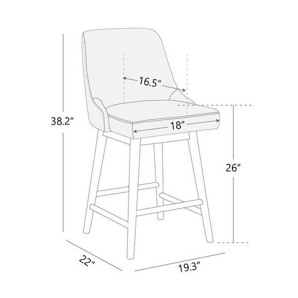 Hazel Counter Height Swivel Barstool