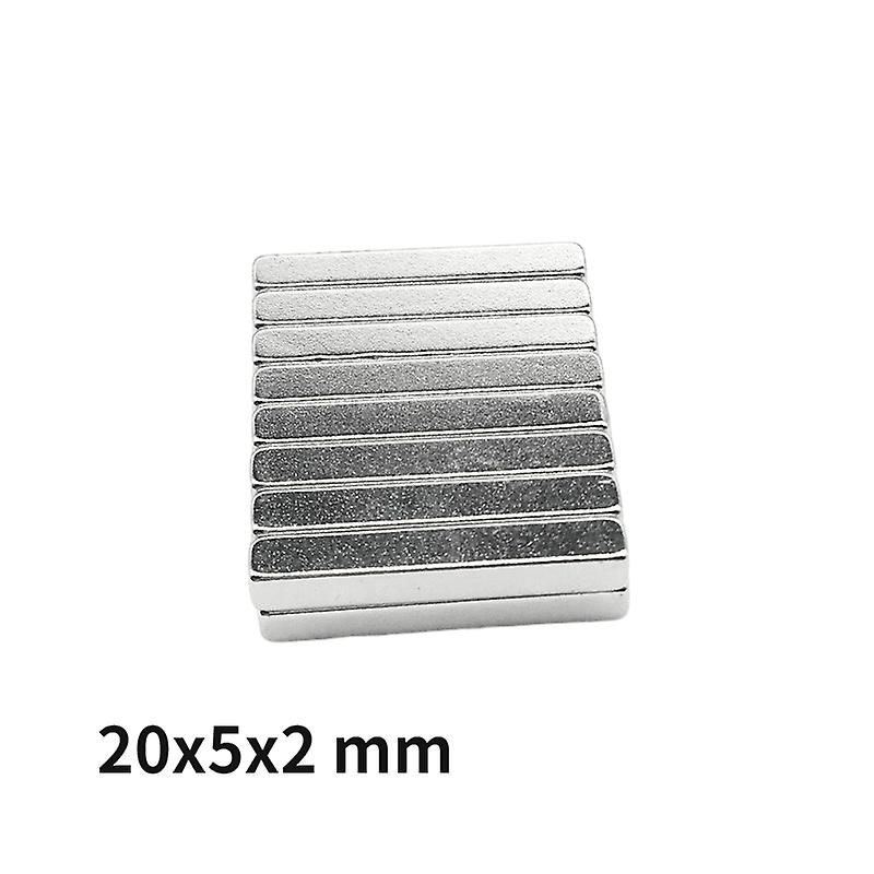 20~300pcs 20x5x2 Mm Block Super Strong Magnetic Magnets 20mm*5mm*2mm Permanent Neodymium Rectangular Magnet 20*5*2 Mm 20x5x2mm