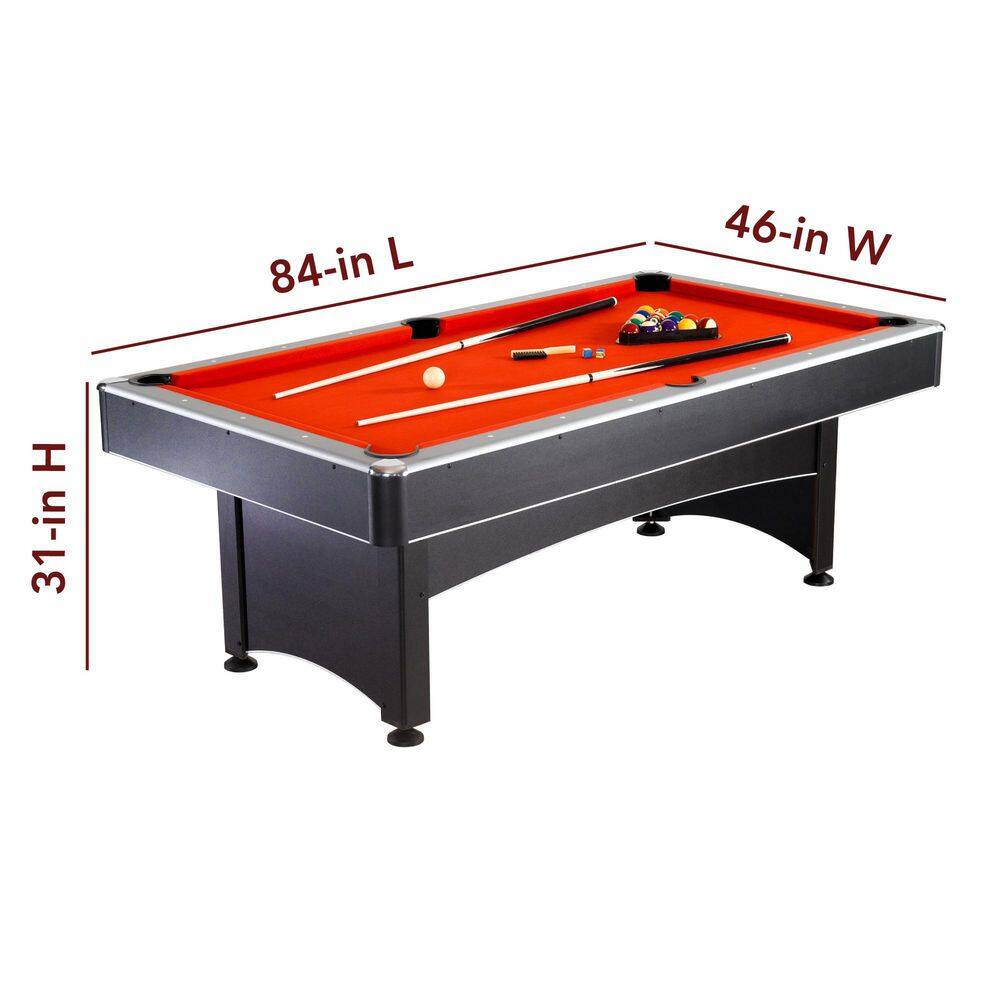 Hathaway Maverick 7 ft. Pool and Table Tennis Multi Game Set with Cues Paddles and Balls BG1023