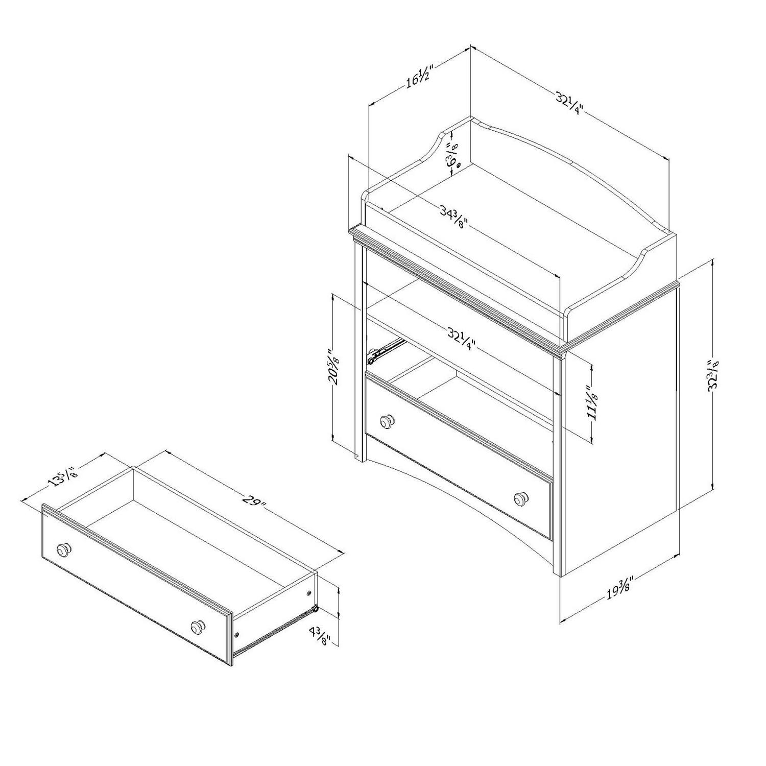 South Shore Fundy Tide Changing Table Espresso  Crowdfused