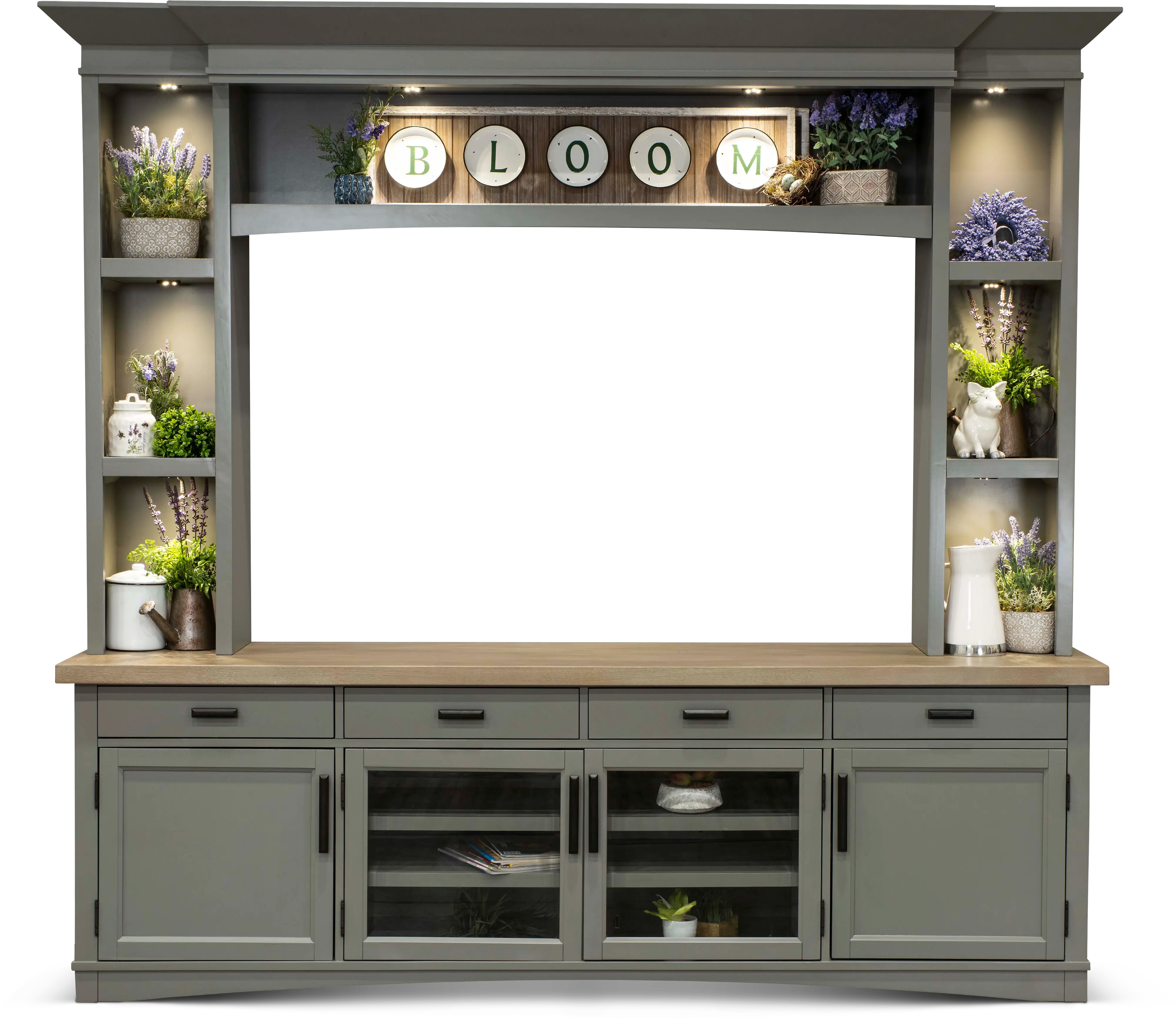 Amy Dove Gray 92 Entertainment Center