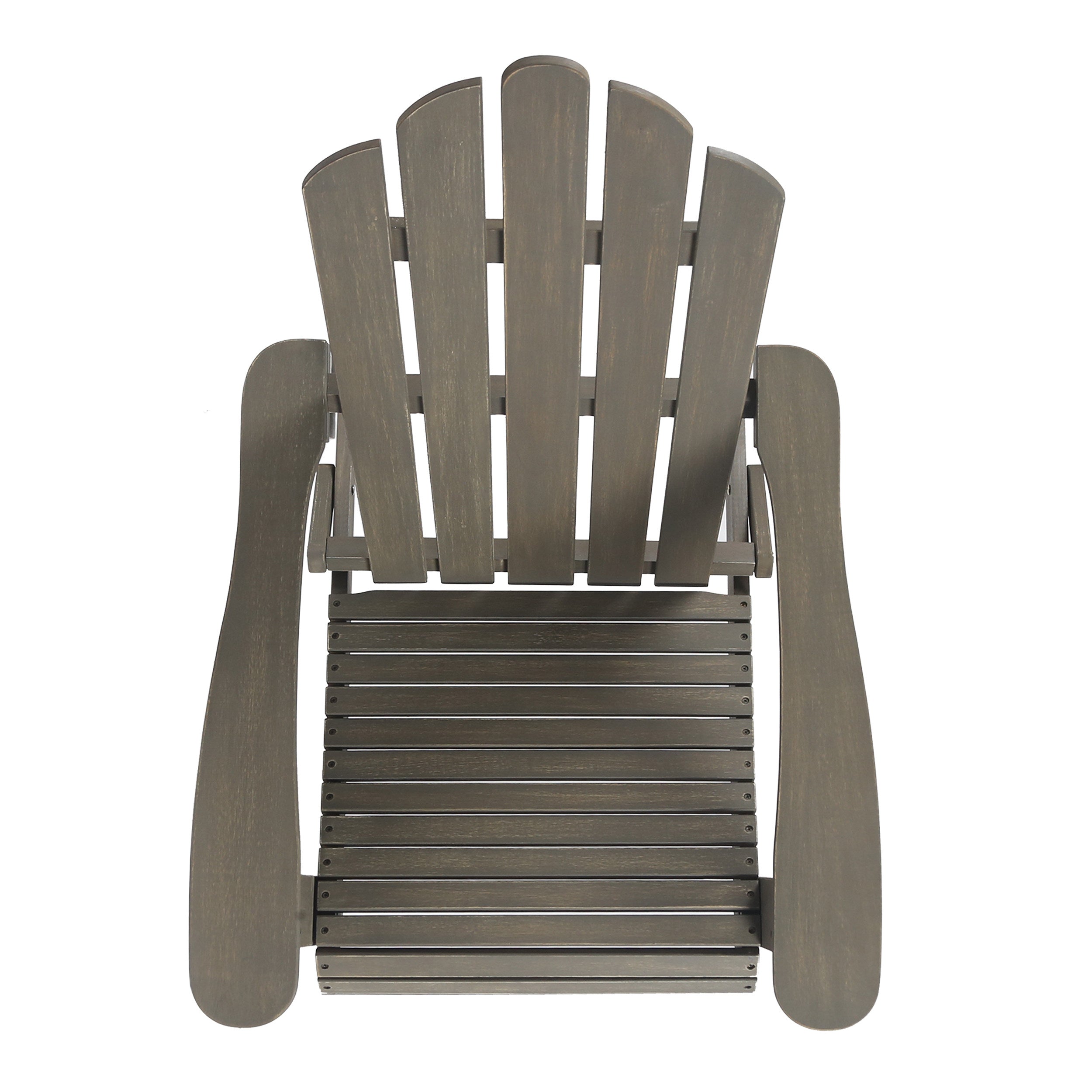 Cara Outdoor Acacia Wood Folding Adirondack Chair